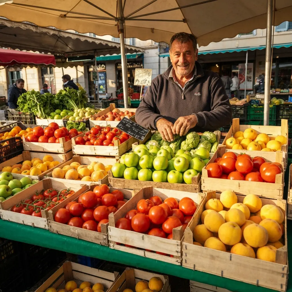 Panier de légumes frais achetés directement chez un maraîcher local